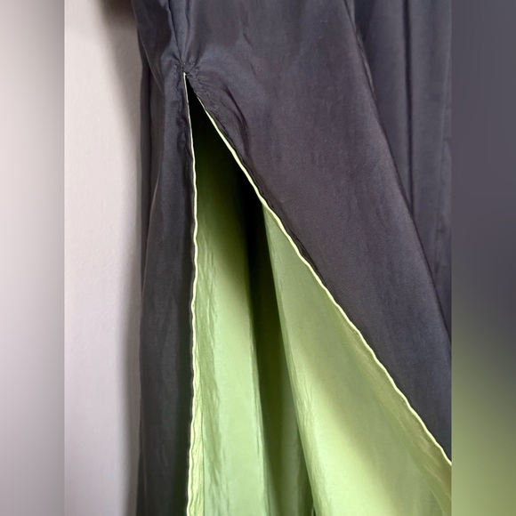 EUC Long Rain Hooded Jacket Reversible Black & Lime Green Coat - Women’s XL XXL - Picture 5 of 13